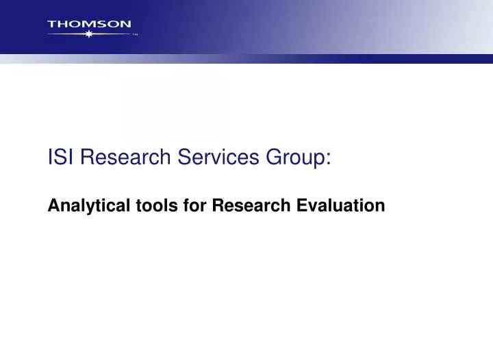isi research services group
