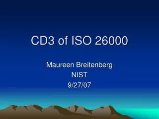 CD3 of ISO 26000