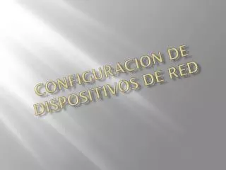 configuracion de dispositivos de red