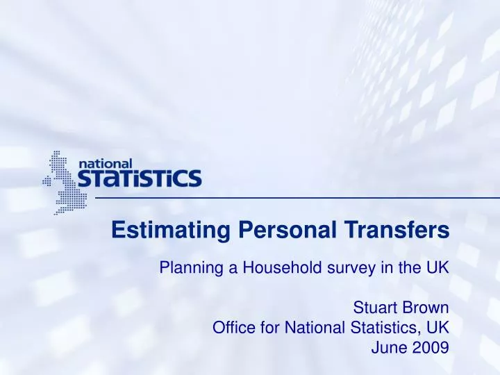estimating personal transfers