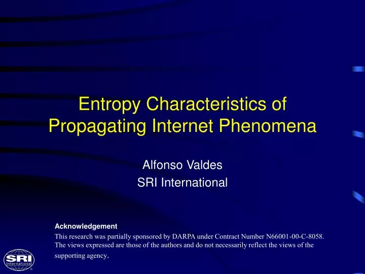 entropy characteristics of propagating internet phenomena