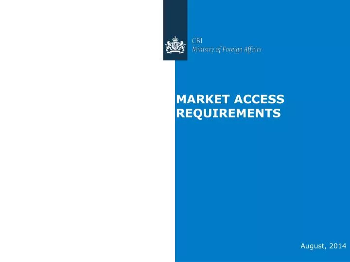 market access requirements