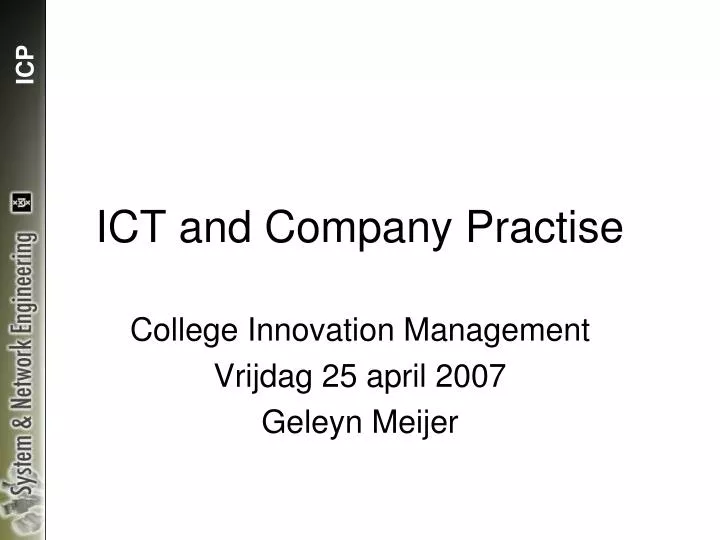 ict and company practise