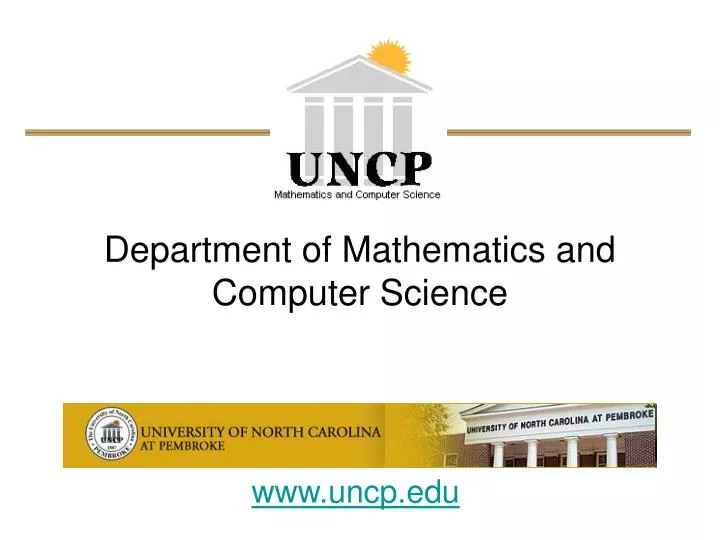 department of mathematics and computer science
