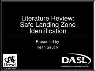 Literature Review: Safe Landing Zone Identification