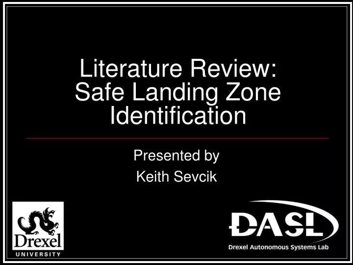 literature review safe landing zone identification
