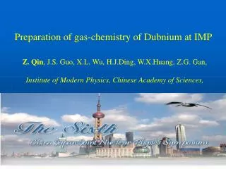 Preparation of gas-chemistry of Dubnium at IMP