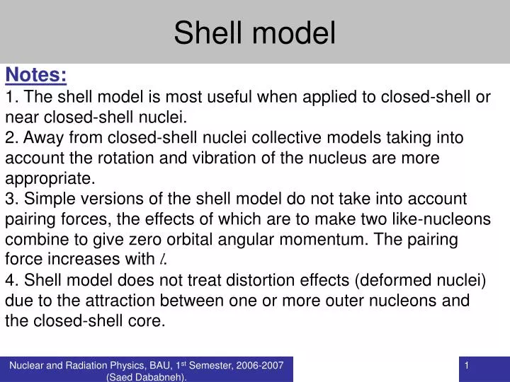 shell model