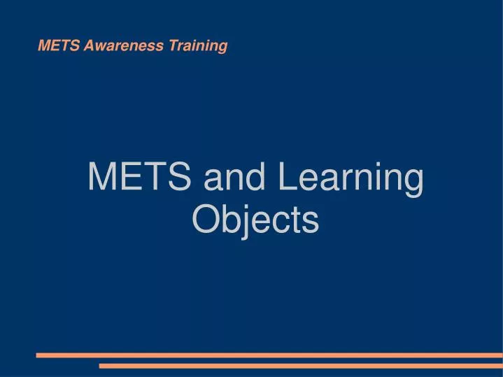 mets and learning objects