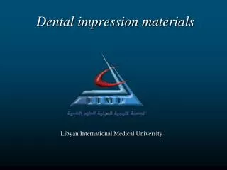 Dental impression materials