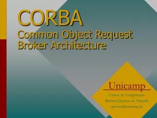 corba common object request broker architecture