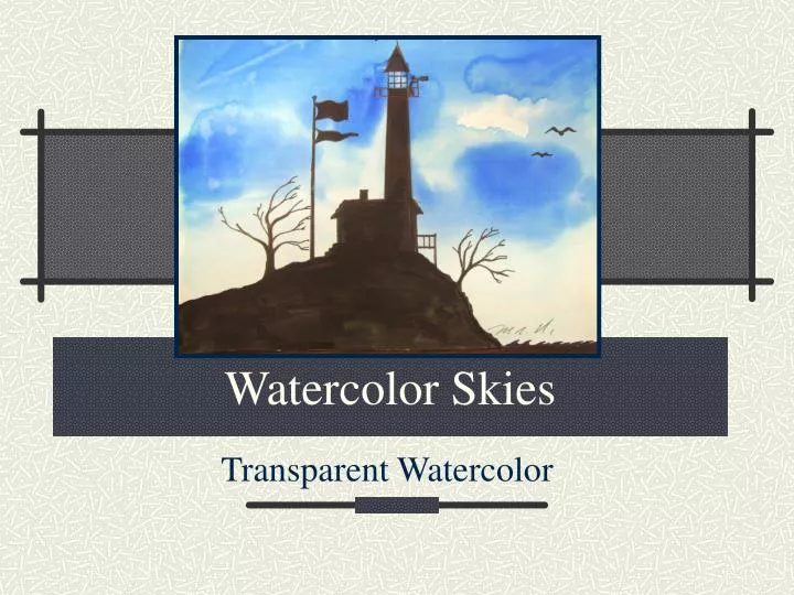 watercolor skies