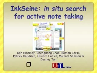 InkSeine: i n situ search for active note taking