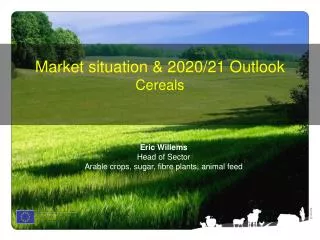 Market situation &amp; 2020/21 Outlook Cereals