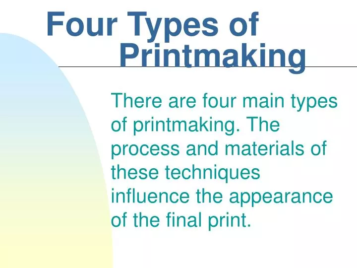 four types of printmaking