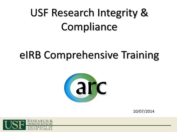 usf research integrity compliance eirb comprehensive training
