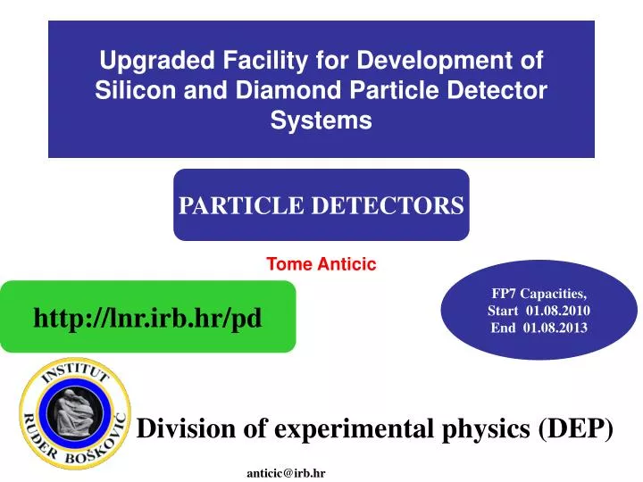 upgraded facility for development of silicon and diamond particle detector systems