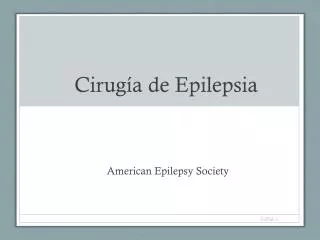 cirug a de epilepsia
