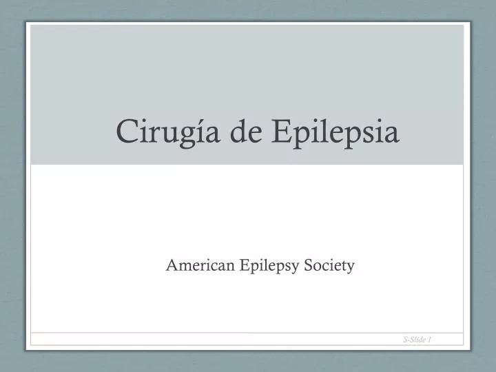cirug a de epilepsia