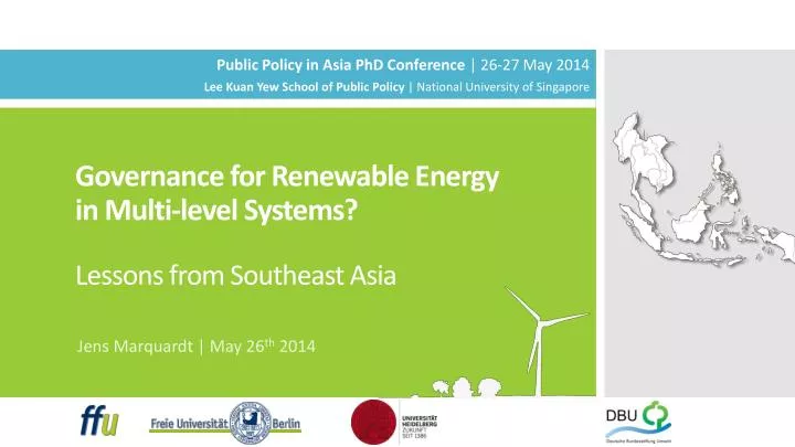governance for renewable energy in multi level systems lessons from southeast asia