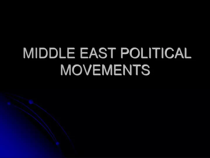 middle east political movements