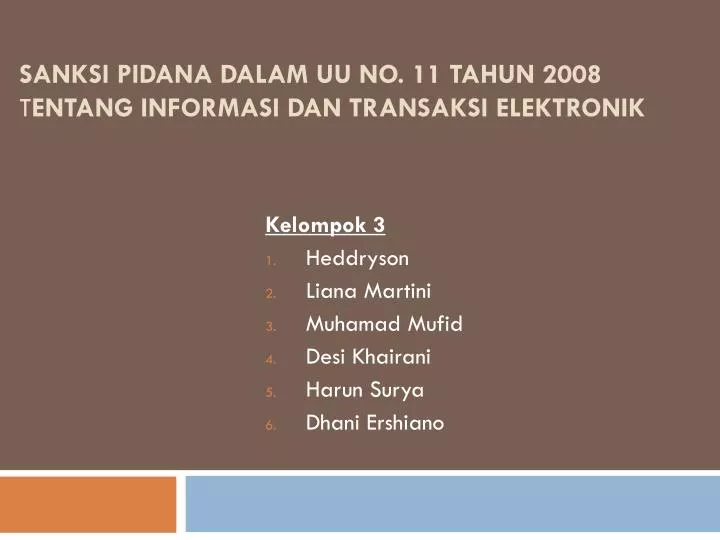 sanksi pidana dalam uu no 11 tahun 2008 t entang informasi dan transaksi elektronik