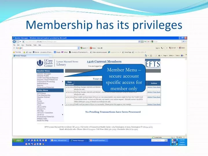 membership has its privileges