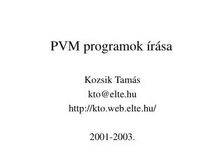 pvm programok r sa