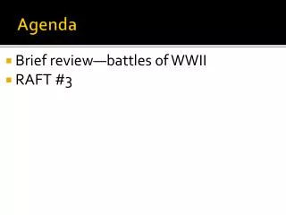 Agenda