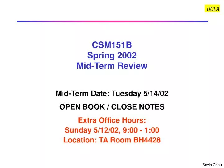 csm151b spring 2002 mid term review