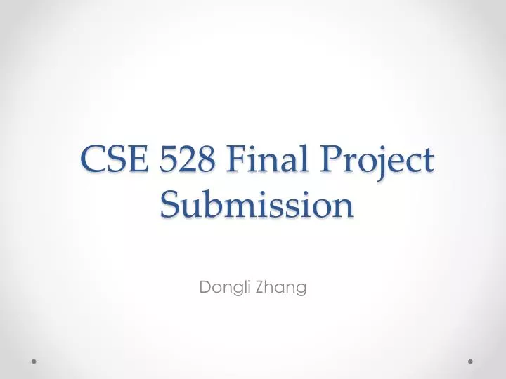 cse 528 final project submission