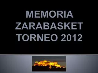 memoria zarabasket torneo 2012