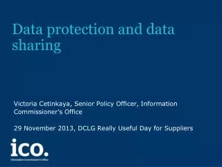 data protection and data sharing