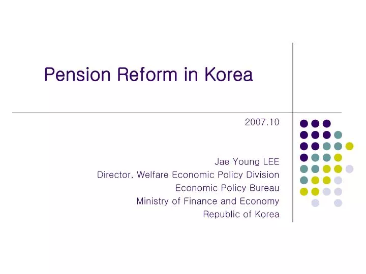 pension reform in korea