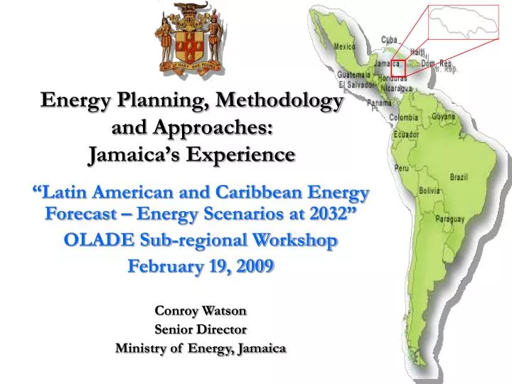 energy planning methodology and approaches jamaica s experience