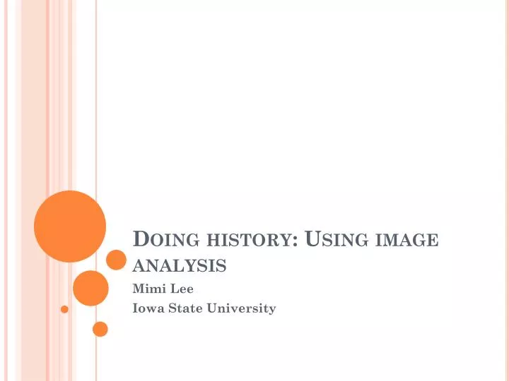 doing history using image analysis