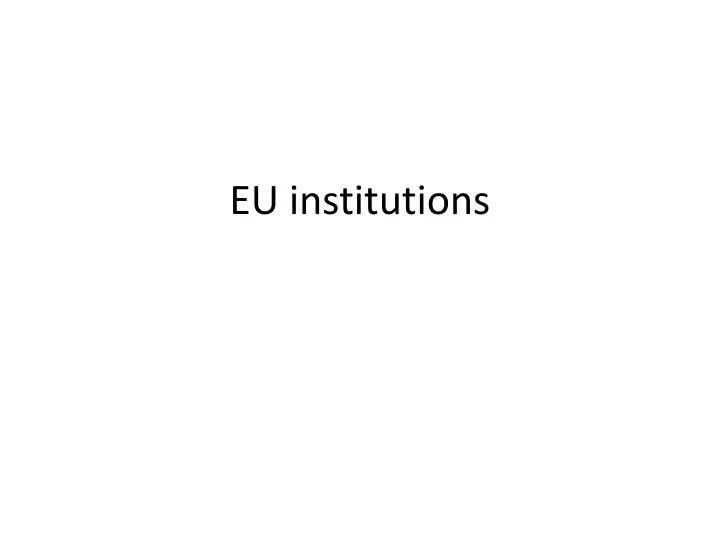 eu institutions