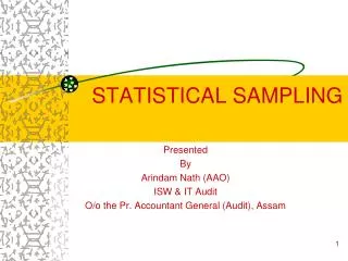 STATISTICAL SAMPLING