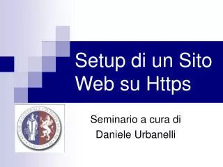 setup di un sito web su https