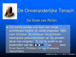 de onveranderlijke tenach
