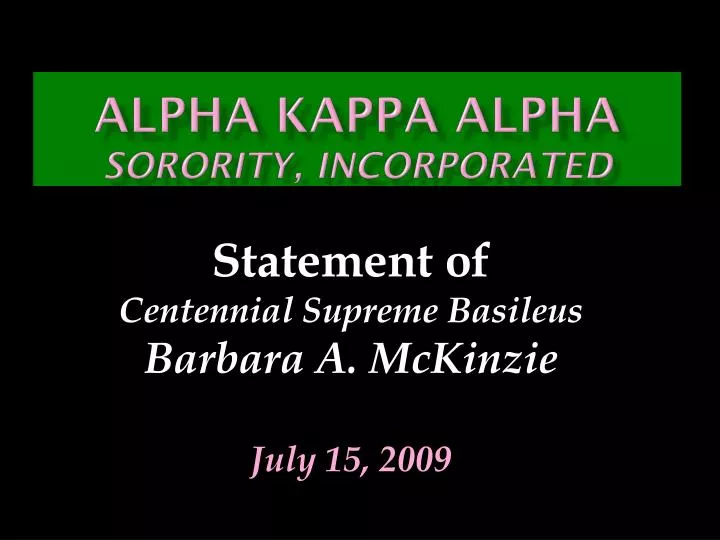 alpha kappa alpha sorority incorporated