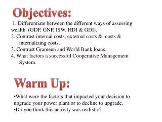 Objectives: