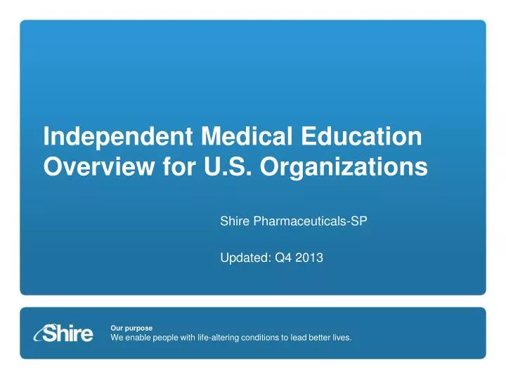 independent medical education overview for u s organizations