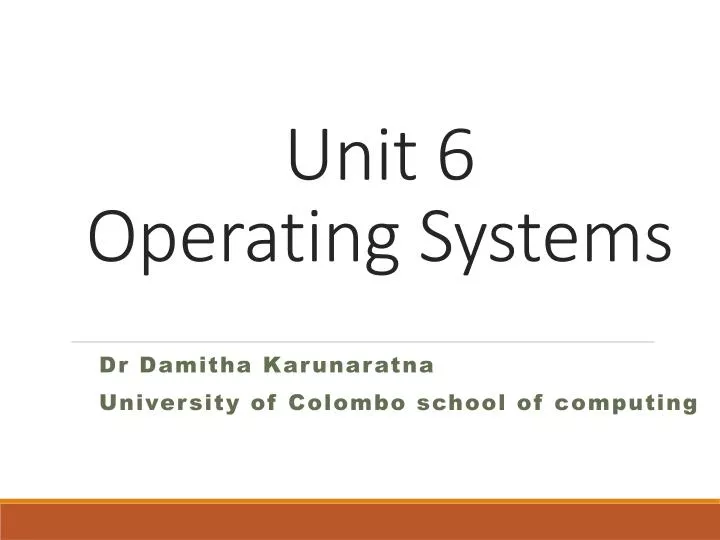 unit 6 operating systems