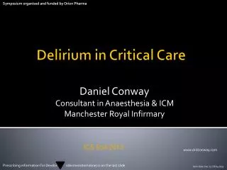 daniel conway consultant in anaesthesia icm manchester royal infirmary
