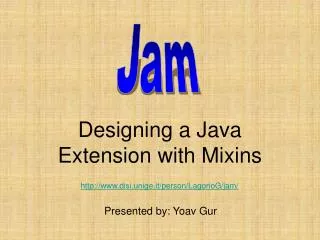 Designing a Java Extension with Mixins