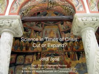 Science in Times of Crisis: Cut or Expand?