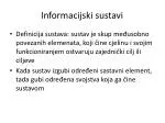 Informacijski sustavi - slide 1