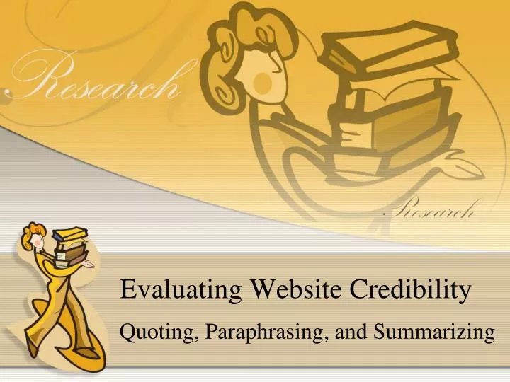evaluating website credibility