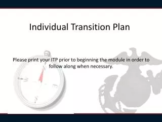 Individual Transition Plan